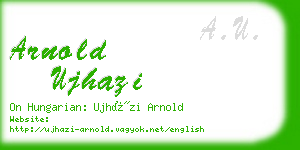 arnold ujhazi business card